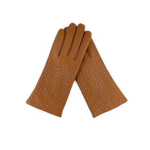 Gants en cuir véritable à longs poignets ornés de strass, durables, de haute qualité, respirants et personnalisables - Product Image 2