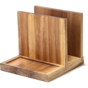 Caja de pañuelos de madera pulida, estuche liso para servilletas, organizador de mesa para sala de estar u oficina. - Product Image 1