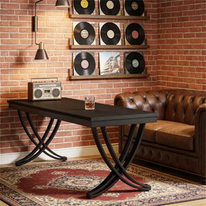 Scrivania da Ufficio Minimalista Industriale per Due Persone, per Casa o Studio, con Funzionalità di Scrivania per Computer - Product Image 4