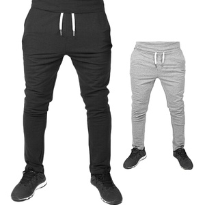 Pantalons de Sport en polaire pour hommes, longs, décontractés, Slim, de course à pied, de Gym, d'hiver, - Product Image 1