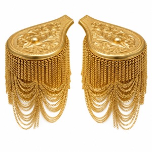 Bullion Polyester/Nylon Shoulder Epaulettes with Fringe Embroidery Tassels for <b>Wedding</b> <b>Dress</b> Performance Uniform Custom Colors - Product Image 6