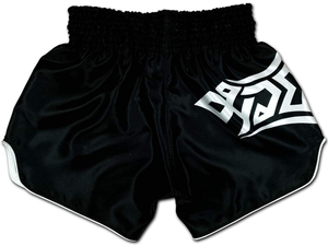 Shorts de Muay Thai en tissu satiné léger, logo personnalisé, respirants, pour entraînement en salle, avec ceinture élastique, vêtements de fitness pour hommes et femmes - Product Image 4
