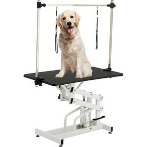 Tavolo Professionale per Toelettatura Cani da 43 Pollici, Robusto con Telaio Idraulico Regolabile, Tavolo Professionale Migliorato per Asciugatura Cani, Regolabile - Product Image 1