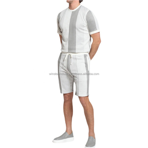 New 2025 High Quality Summer T-shirt and Shorts Set Custom <b>Logo</b> 100% Cotton Digital Printing Men's Shorts and T-Shirt Sets - Product Image 4