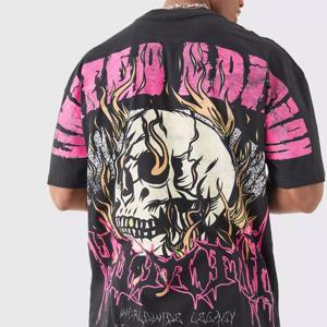 T-shirt surdimensionné personnalisé pour homme 2025, impression de logo, 100% coton, t-shirt grande taille, t-shirts amples, coupe ample - Product Image 2