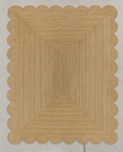 พรมปูพื้นทำมือจากปอกระเจาแบบเป็นมิตรกับสิ่งแวดล้อม ขอบหยักสไตล์ฟาร์มเฮาส์ สำหรับทางเดิน - Product Image 1