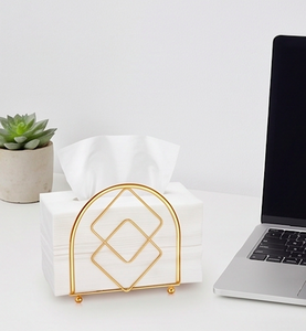 Finest Quality Gold Finished Metal Napkin Holder And Stand Elegant Indoor Home <b>Dining</b> <b>Table</b> Organizer For Paper Napkin Storage - Product Image 2