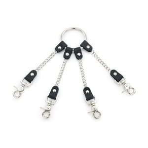 Conectores de sujeción de 4 vías para juegos de bondage, de cuero y acero, accesorio para juegos de adultos. - Product Image 1