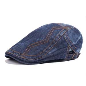 Casquette de baseball en jean bleu délavé style rétro, casquette plate, casquette Ivy, béret, casquette de sport pour femmes et hommes, tenue décontractée d'extérieur pour le printemps - Product Image 3