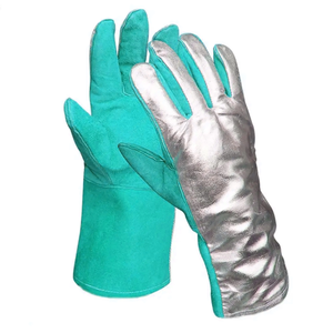 Gants de travail de haute qualité pour la protection des mains, fabriqués en cuir de vachette, isolés, résistants à la chaleur, en tissu, pour la sécurité au travail - Product Image 6