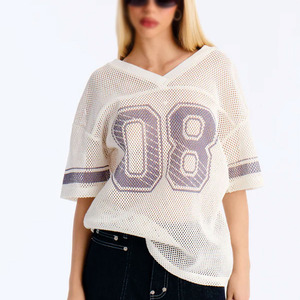 Maillot de football américain vintage rétro personnalisé de qualité supérieure, maillot de football, t-shirt pour hommes, femmes, enfants, style streetwear, maillot en mesh - Product Image 1