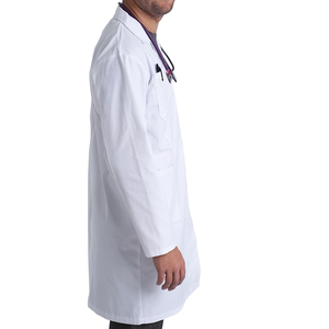 Blouse de laboratoire unisexe blanche de qualité supérieure, uniforme en coton et polyester, blouses de laboratoire longues en coton et polyester - Product Image 3