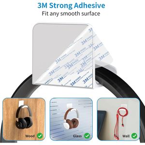 Supporto Universale da Scrivania e Parete per Cuffie da Gaming con Adesivo Compatibile con Tutte le Cuffie e Controller - Product Image 3