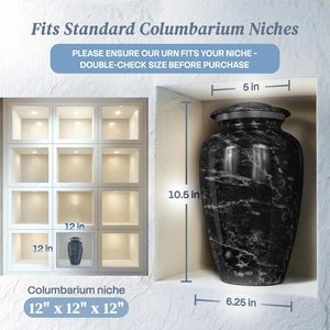 Trusted Manufacturer Artistic Funeral <b>Memorial</b> Urn Designed in Durable Metal with Elegant Decorative Finish for Adult Ashes - Product Image 6