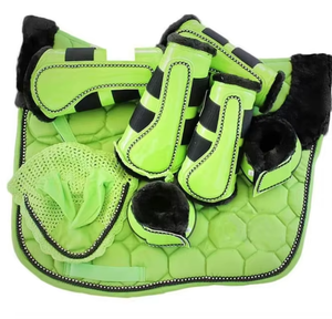BRAND ZONE OEM ODM Saddle Pad Matchy Matchy Sets Bell <b>Boots</b> <b>Brushing</b> <b>Boots</b> Fly Veil Polo Bandage Wraps Numnah Saddle Cloth - Product Image 5