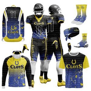 Uniformes de fútbol americano más vendidos, paquete de oferta, aparejos personalizados, sarga, nombre y número, ropa deportiva, uniformes de equipo, el mejor paquete - Product Image 1