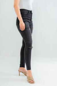 Nueva Llegada, Jeans de Mezclilla para Mujer, Cintura Elástica, Logotipo Personalizado, Cintura Alta, Estilo Vintage, 100% Algodón, OEM, ODM, Precio Económico al por Mayor - Product Image 2