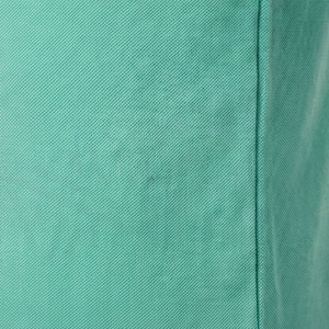 Polo à manches courtes vert menthe pour homme avec col et poignets à carreaux, design tricoté décontracté, poche sur le devant - Product Image 5