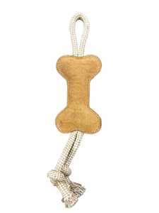 <b>Dog</b> Chew <b>Toy</b> Leather Cotton Rope Handles Durable Eco-Friendly <b>Interactive</b> Halloween Solid Pattern Medium Size Indoor Outdoor Use - Product Image 2