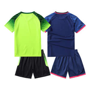 Ensemble de maillots de football unisexe jaune et bleu à manches courtes, respirant, anti-transpiration, séchage rapide, en polyester, pour adultes - Product Image 6