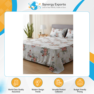 Bulk Quantity Available Premium Quality High Grade 4 Pcs Polyester Printed Bedsheet Set from India's Leading Manufacturer - Product Image 2