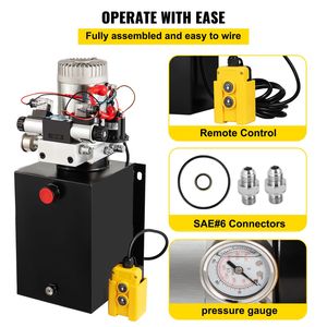Pompa Idraulica Elettrica a Doppio Effetto 12V da 12 Litri per Rimorchi Ribaltabili - Componenti Idraulici - Product Image 4