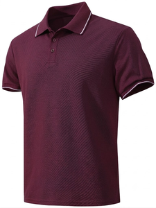 Camiseta Casual de Punto para Hombre, con Logotipo Personalizado, Secado Rápido, Transpirable, Venta al Por Mayor, Color Verde, Manga Corta, Cierre con Botones - Product Image 2