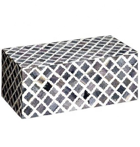 Handmade Camel Bone Inlay Classic Eco-Friendly <b>Stackable</b> Multifunctional Rectangular Tabletop Jewelry <b>Storage</b> Box for Living - Product Image 2