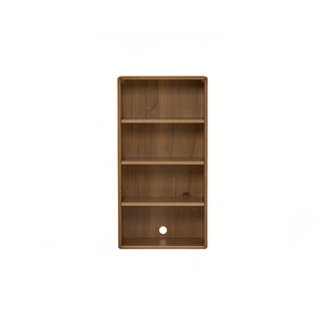 Durable Scandinavian Design Natural Oak 4-Layer Tiered Shelving Bookcase for Apartment Living - Product Image 2