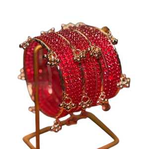 Bracelets en verre décoratifs fabriqués à la main au Pakistan, bracelets kashmiris pour femmes, vente en gros de bijoux de mode - Product Image 1