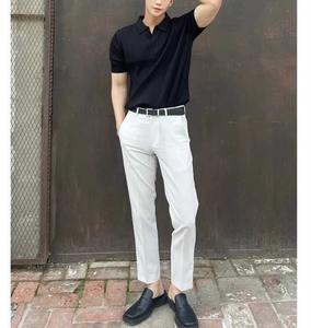 Chemises pour hommes OEM en gros, personnalisées, en tricot uni, avec impression numérique, design vierge, style anglais, séchage rapide - Product Image 4