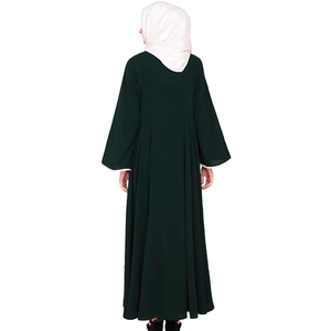 2026 Women's Summer Casual Plus Size Breathable Solid Color Windproof Customizable Islamic Muslim Abaya <b>Dress</b> - Product Image 2