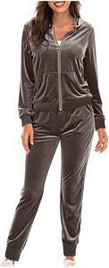 Women Velvet <b>Tracksuit</b> 2 Piece Set – Premium Soft Velvet Fabric, Comfortable Fit & Trendy Fashion Outfit - Product Image 5