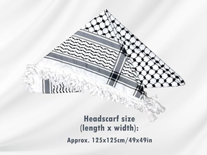 Ethnic Printed <b>Square</b> <b>Scarf</b> For Men Lightweight Cotton Polyester Checkered Pattern All Seasons Daily Wear <b>Scarf</b> With Tassels - Product Image 2
