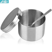 Wholesale High Quality Kitchen Sugar storage containers Stainless steel hotel restaurant organizer fancy design customized logo