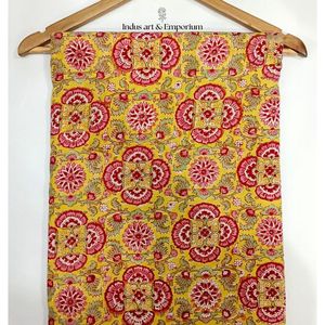 Tela de Algodón Cambray Estampada a Bloques 60x60, Tela de Algodón con Estampado Tradicional Jaipuri - Product Image 4