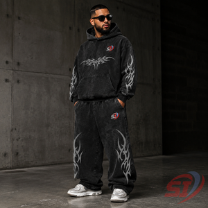 Men Hoodies and Sweatshirt <b>Sets</b> Custom Streetwear Tracksuit Oversized Graphic <b>Sweat</b> <b>Set</b> Wholesale - Product Image 5