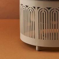 Plat de service rond de luxe en acier inoxydable argenté avec découpe calligraphique arabe, chauffe-plat de buffet avec couvercle en dôme, unité individuelle