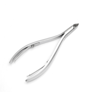 Coupe-ongles professionnel Vina VNC-04-GC en acier inoxydable gris à mâchoires courbées pour l'élimination détaillée des cuticules des doigts et des orteils - Product Image 3