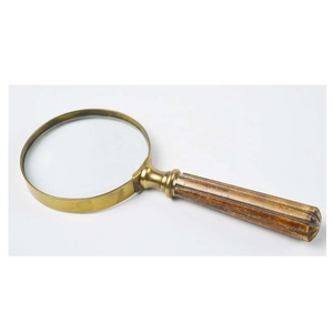 Lupa de lectura con mango de madera de diseñador, lente de aumento de imagen - Product Image 1
