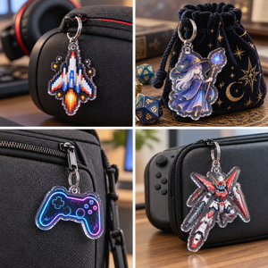 Porte-clés en acrylique personnalisé avec logo imprimé, forme sur mesure, cadeau personnalisé pour les marques, les clubs et les événements, vente en gros - Product Image 3