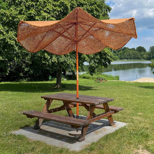Parasol en fibre de coco pour l'extérieur, idéal pour les centres de villégiature en bord de mer, parasols de terrasse à prix avantageux - Product Image 6