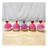 Boîte cadeau artisanale en rotin tressé pour l'Aïd Ramadan, porte-cadeaux décoratif, conteneur à bonbons, emballage pour cadeaux de fête et célébrations