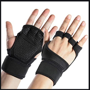 Guantes de Gimnasio de Medio Dedo con Soporte para Muñeca, Transpirables, Ecológicos, de Nailon/Poliéster/Rayón, Resistentes, Antideslizantes, Protección Avanzada - Product Image 4