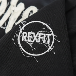 Sweat à capuche zippé Rexfit Sports OEM personnalisé, effet délavé et vieilli, en molleton épais, style streetwear, fermeture éclair intégrale - Product Image 5