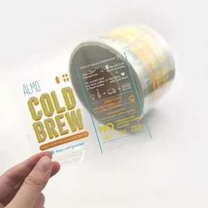 Autocollants transparents en vinyle imperméables pour étiquettes d'emballage d'eau minérale - Product Image 3