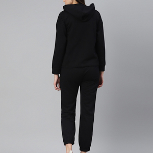 Ensemble de survêtement à capuche noir pour femme 2026 – Tenue de jogging longue respirante pour l'hiver – Vêtements de sport et streetwear - Product Image 2