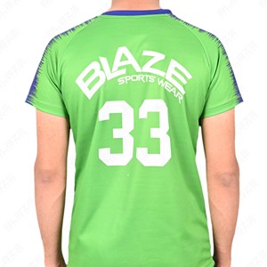 Ensemble de maillot de football unisexe Blaze Sports Wear vert à manches courtes, col rond, en polyester respirant, coupe athlétique, toutes saisons - Product Image 4