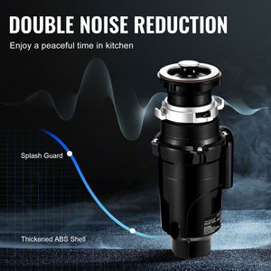 Dissipatore di rifiuti alimentari a alimentazione continua da 1/2 HP 3450 RPM con cavo di alimentazione in metallo EZ Connect e spina UK - Sistema di smaltimento rifiuti - Product Image 4