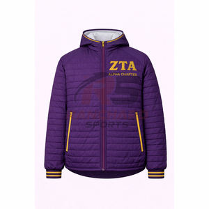 Chaqueta Acolchada de Fraternidad OEM al por Mayor, Proveedor de Chaquetas Acolchadas con Letras Griegas Personalizadas, Chaqueta Acolchada de Fraternidad con Letras Griegas Personalizadas - Product Image 1
